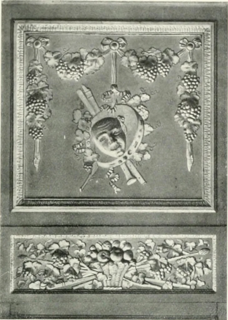 An illustration from Louis XVI furniture, 1913, leaf 76