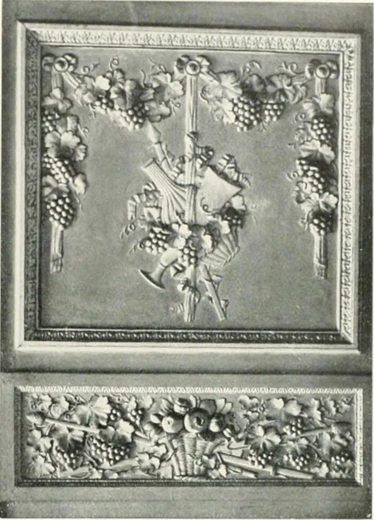 An illustration from Louis XVI furniture, 1913, leaf 76