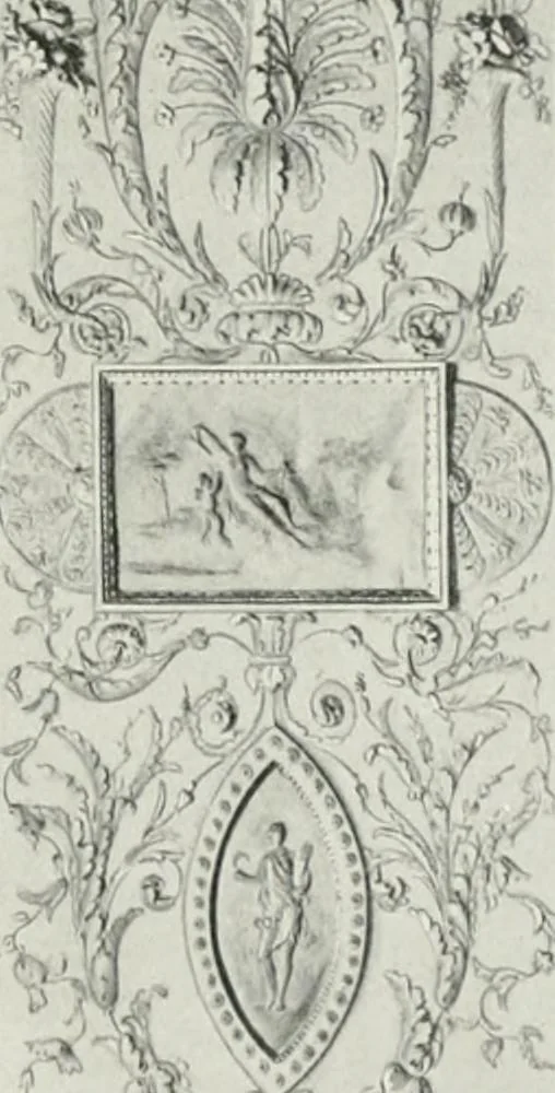 An illustration from Louis XVI furniture, 1913, leaf 78