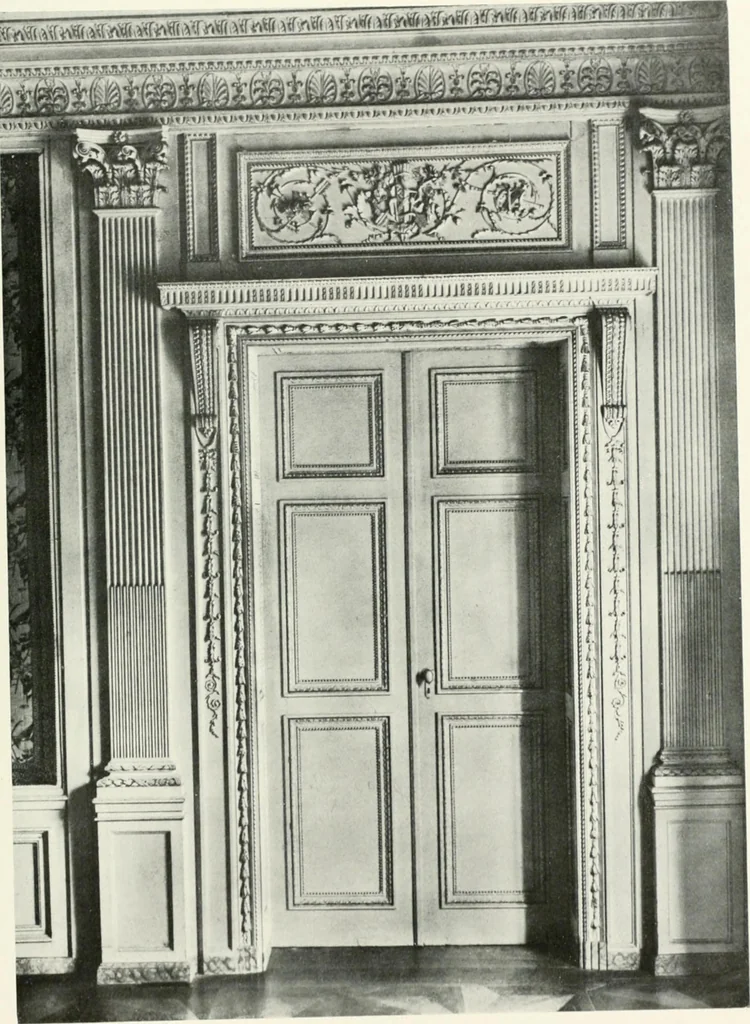 An illustration from Louis XVI furniture, 1913, leaf 82