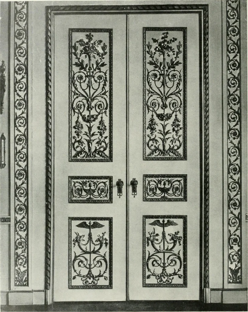An illustration from Louis XVI furniture, 1913, leaf 85