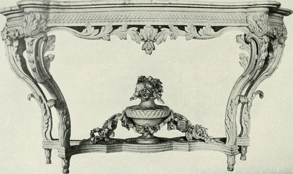 An illustration from Louis XVI furniture, 1913, leaf 99