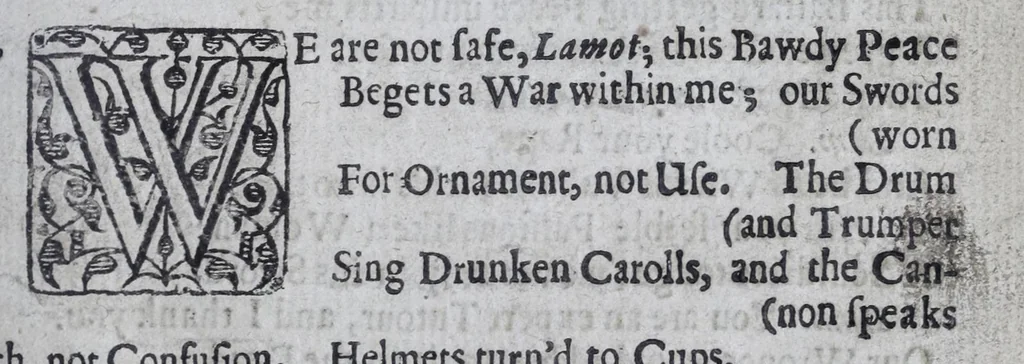 An illustration from Love and revenge : a tragedy acted at the Duke's Theatre, 1675, leaf 21