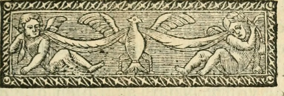 An illustration from L'Ovide bovffon, ov Les metamorphoses travesties en vers bvrlesqves, 1662, leaf 8