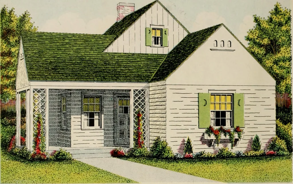 An illustration from Low cost homes., 1900, leaf 13