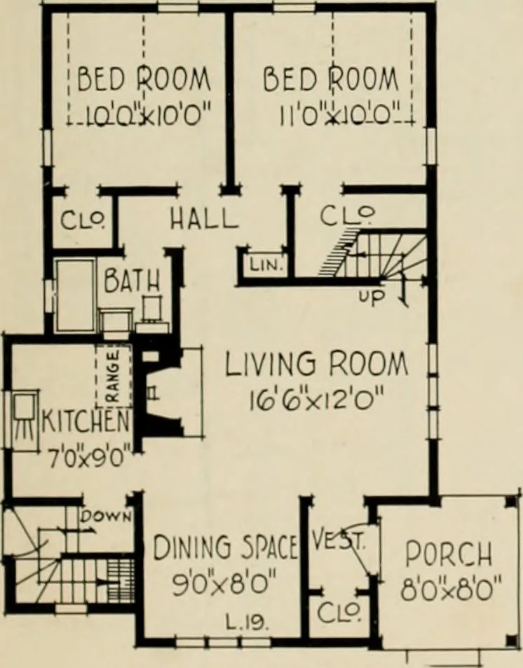 An illustration from Low cost homes., 1900, leaf 14