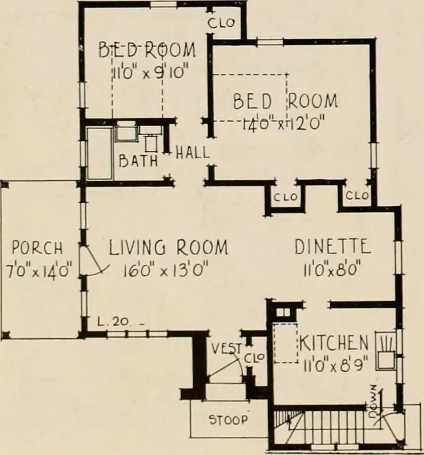 An illustration from Low cost homes., 1900, leaf 17