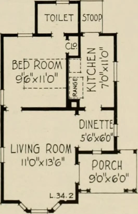 An illustration from Low cost homes., 1900, leaf 22