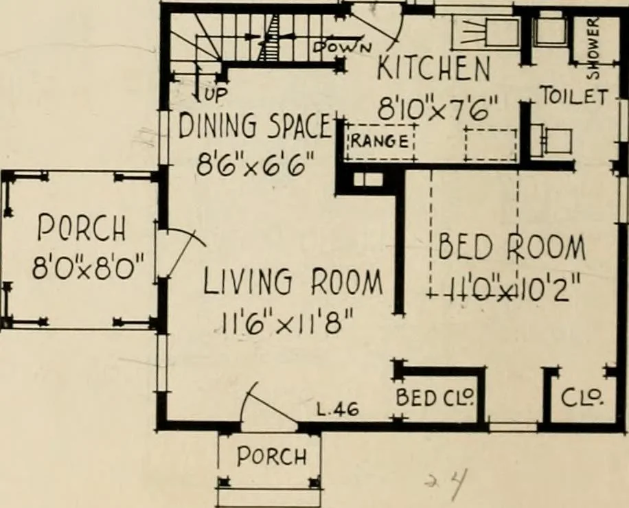 An illustration from Low cost homes., 1900, leaf 27