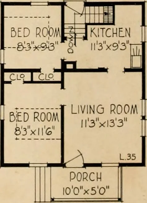 An illustration from Low cost homes., 1900, leaf 35