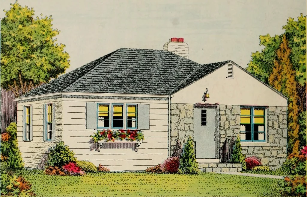 An illustration from Low cost homes., 1900, leaf 5