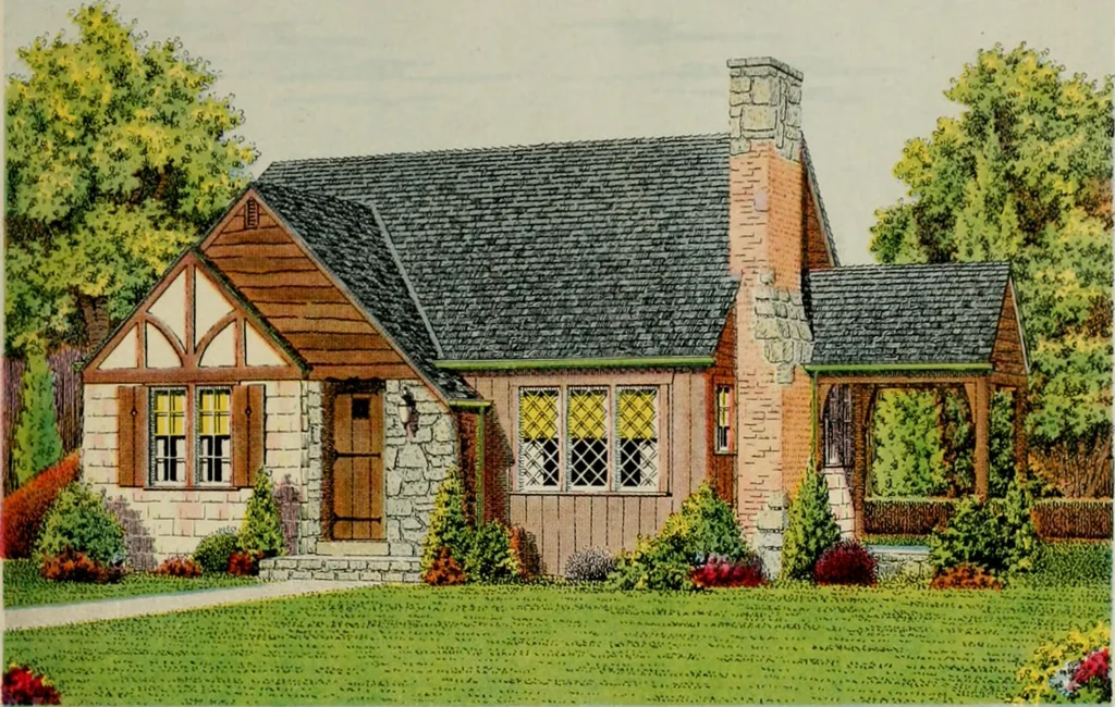 An illustration from Low cost homes., 1900, leaf 6