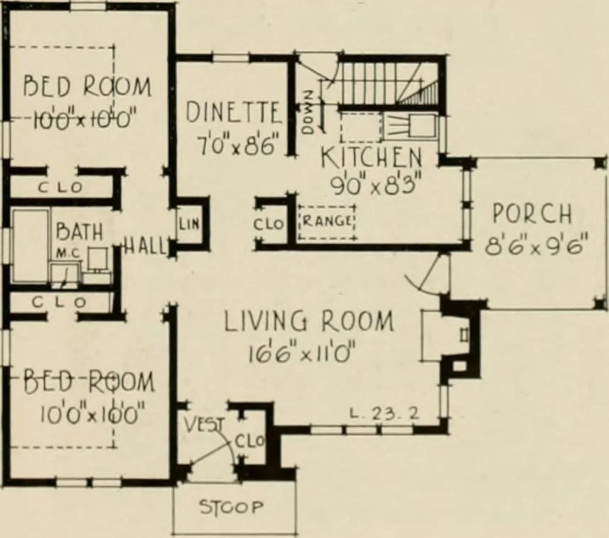 An illustration from Low cost homes., 1900, leaf 6