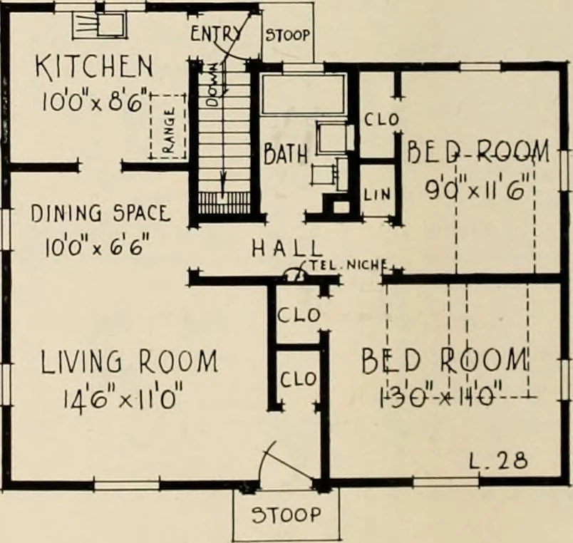 An illustration from Low cost homes., 1900, leaf 7