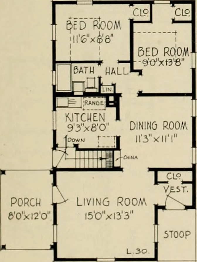 An illustration from Low cost homes., 1900, leaf 8