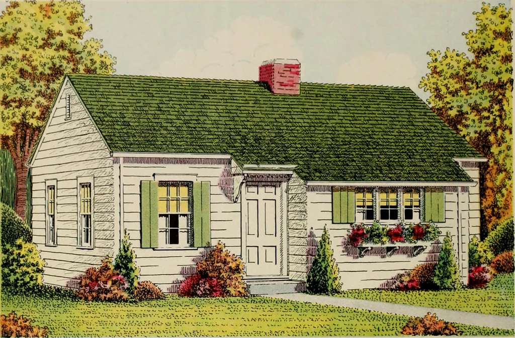 An illustration from Low cost homes., 1900, leaf 9