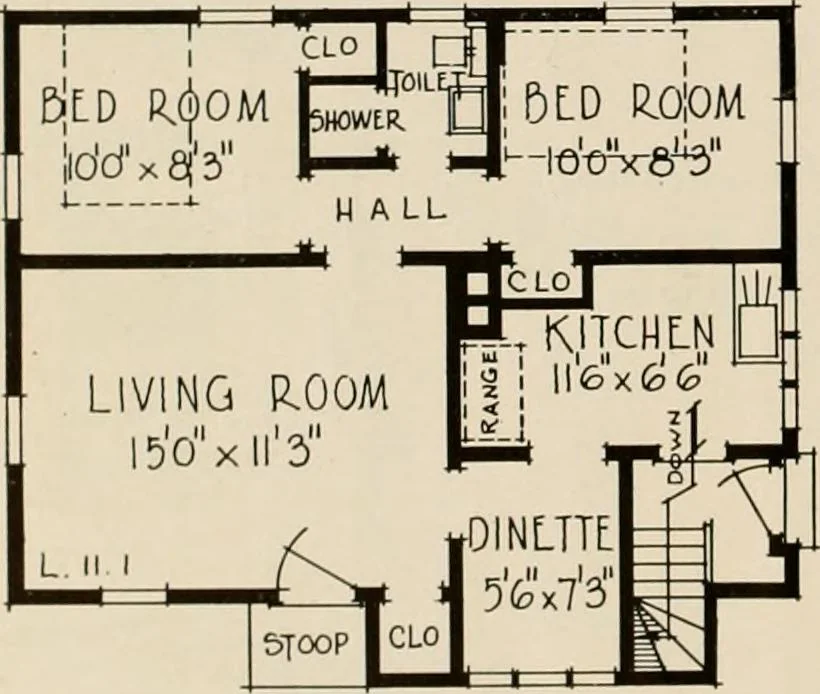 An illustration from Low cost homes., 1900, leaf 9