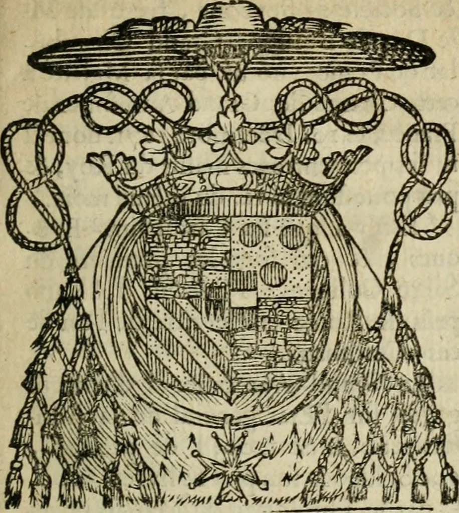 An illustration from L'État de la France, où l'on voit tous les princes, ducs & pairs, marechaux de France & autres officiers de la couronne ... [édité par Nicolas Besongne], 1698, leaf 44