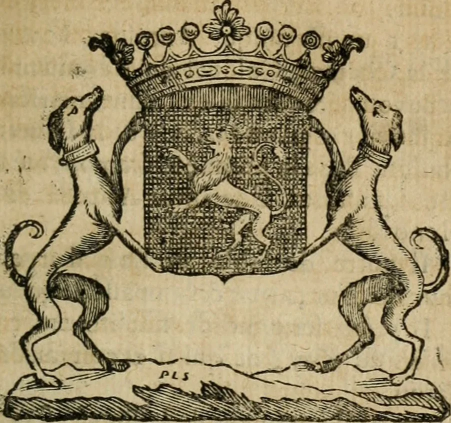 An illustration from L'État de la France, où l'on voit tous les princes, ducs & pairs, marechaux de France & autres officiers de la couronne ... [édité par Nicolas Besongne], 1698, leaf 488