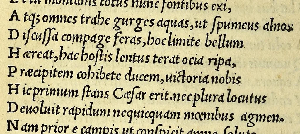 An illustration from Lucanus, 1502, leaf 44
