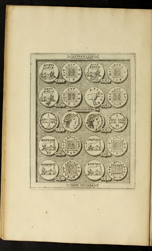 An illustration from Ludovici Nonni Commentarius in Huberti GoltzI Graeciam, insulas, et Asiam Minorem, 1644, leaf 30