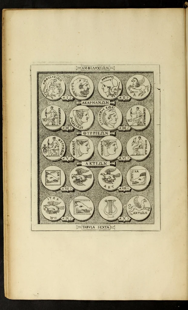 An illustration from Ludovici Nonni Commentarius in Huberti GoltzI Graeciam, insulas, et Asiam Minorem, 1644, leaf 34