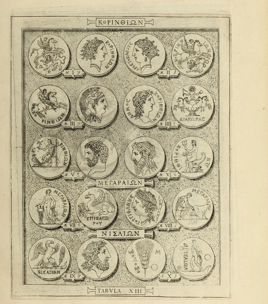 An illustration from Ludovici Nonni Commentarius in Huberti GoltzI Graeciam, insulas, et Asiam Minorem, 1644, leaf 37