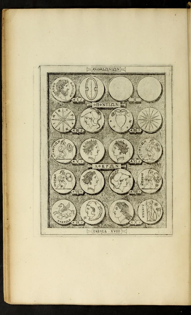 An illustration from Ludovici Nonni Commentarius in Huberti GoltzI Graeciam, insulas, et Asiam Minorem, 1644, leaf 42