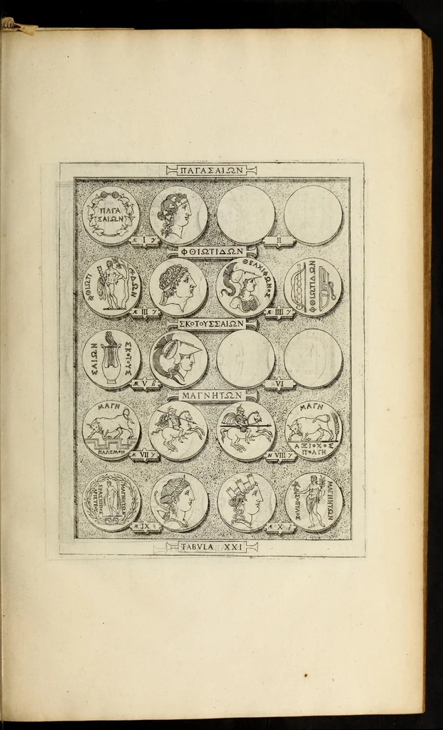 An illustration from Ludovici Nonni Commentarius in Huberti GoltzI Graeciam, insulas, et Asiam Minorem, 1644, leaf 45