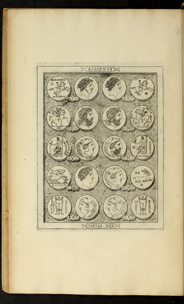 An illustration from Ludovici Nonni Commentarius in Huberti GoltzI Graeciam, insulas, et Asiam Minorem, 1644, leaf 54