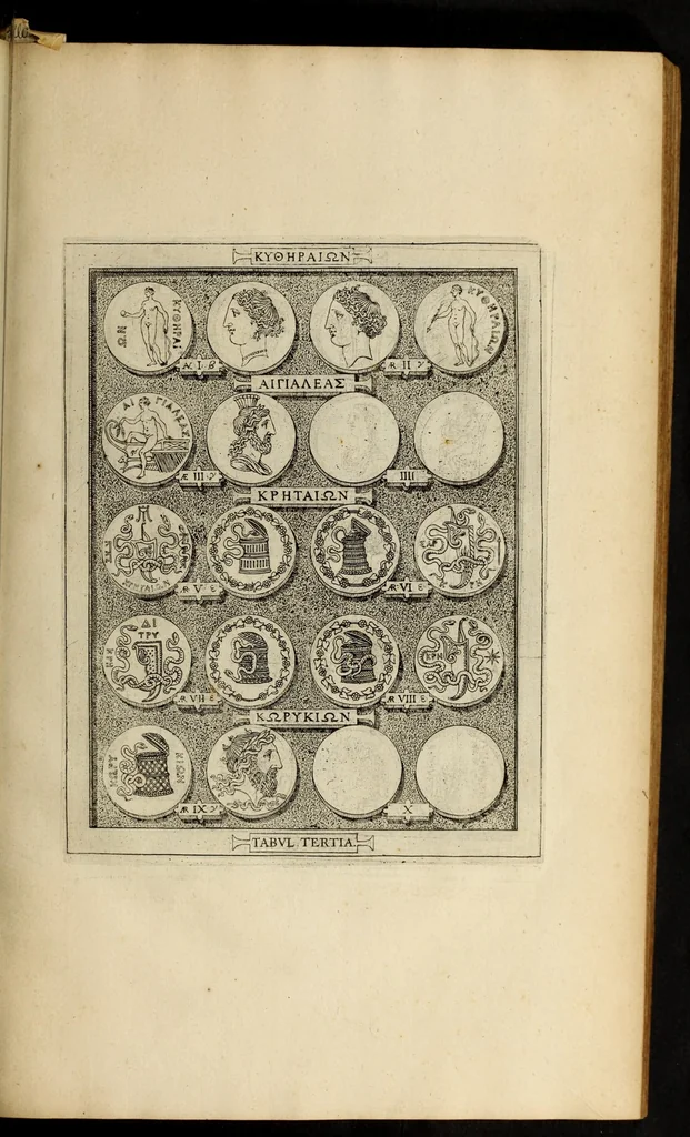 An illustration from Ludovici Nonni Commentarius in Huberti GoltzI Graeciam, insulas, et Asiam Minorem, 1644, leaf 67