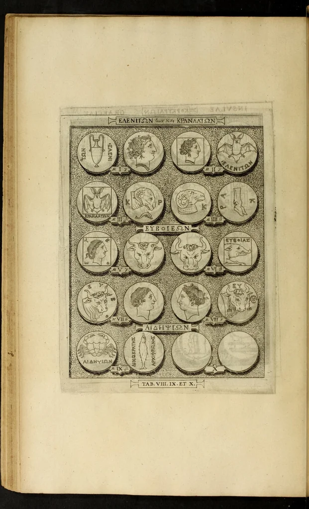An illustration from Ludovici Nonni Commentarius in Huberti GoltzI Graeciam, insulas, et Asiam Minorem, 1644, leaf 70