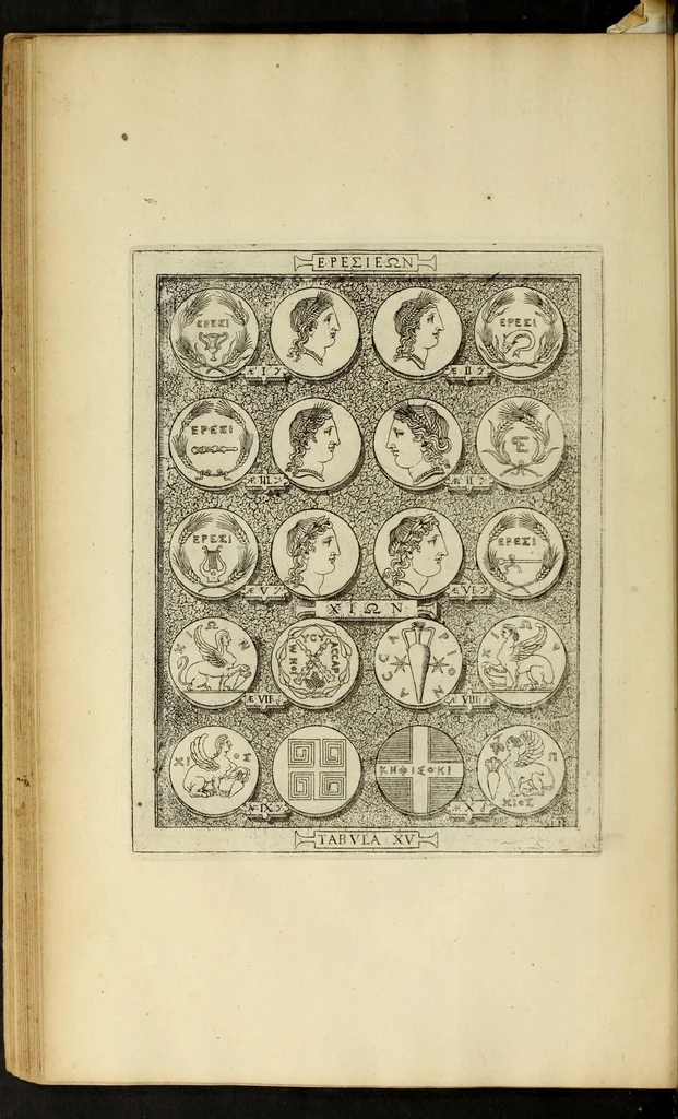 An illustration from Ludovici Nonni Commentarius in Huberti GoltzI Graeciam, insulas, et Asiam Minorem, 1644, leaf 78