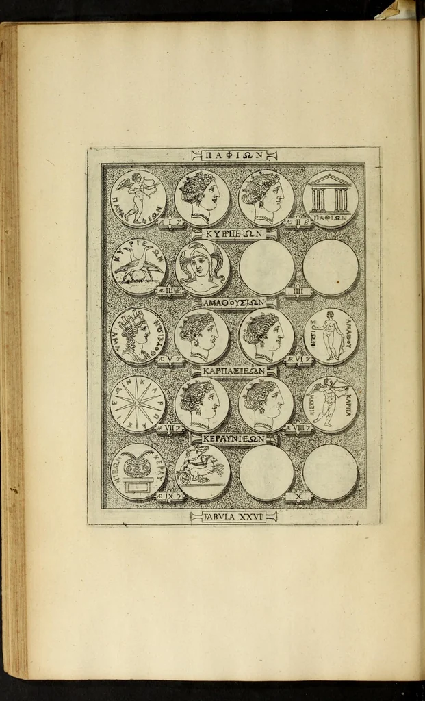 An illustration from Ludovici Nonni Commentarius in Huberti GoltzI Graeciam, insulas, et Asiam Minorem, 1644, leaf 88