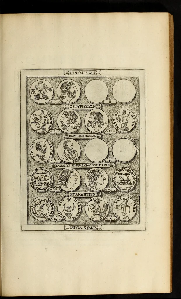 An illustration from Ludovici Nonni Commentarius in Huberti GoltzI Graeciam, insulas, et Asiam Minorem, 1644, leaf 95