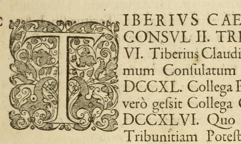 An illustration from Ludovici NonnI Commentarius in Nomismta imp. Iuli., Augusti et TiberI, 1664, leaf 503