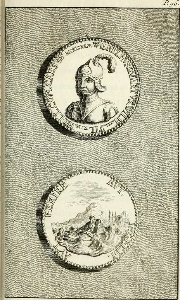 An illustration from Lud. Smids. M.D. Emblemata heroica, of, De medalische sinnebeelden der ses en dertigh graaven van Holland : met konstplaaten vercierd, 1712, leaf 110