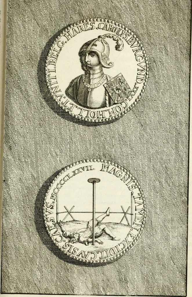 An illustration from Lud. Smids. M.D. Emblemata heroica, of, De medalische sinnebeelden der ses en dertigh graaven van Holland : met konstplaaten vercierd, 1712, leaf 142