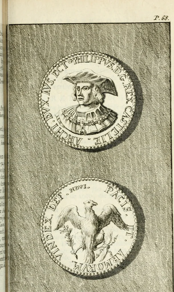 An illustration from Lud. Smids. M.D. Emblemata heroica, of, De medalische sinnebeelden der ses en dertigh graaven van Holland : met konstplaaten vercierd, 1712, leaf 154
