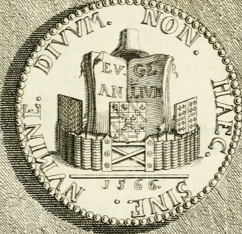 An illustration from Lud. Smids. M.D. Emblemata heroica, of, De medalische sinnebeelden der ses en dertigh graaven van Holland : met konstplaaten vercierd, 1712, leaf 162