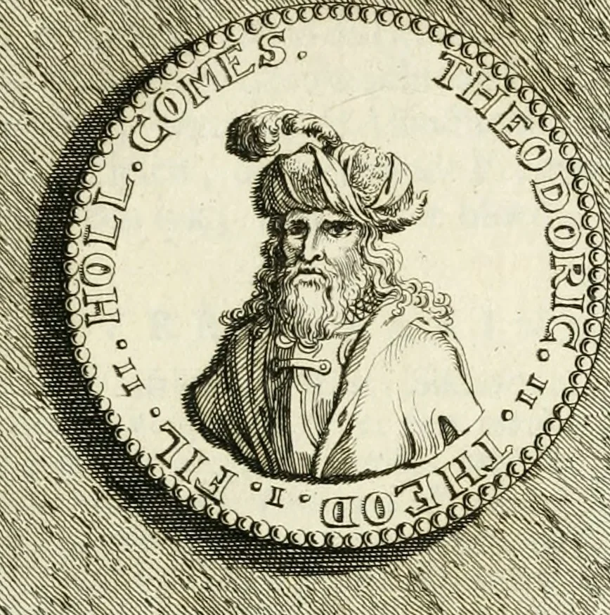 An illustration from Lud. Smids. M.D. Emblemata heroica, of, De medalische sinnebeelden der ses en dertigh graaven van Holland : met konstplaaten vercierd, 1712, leaf 26
