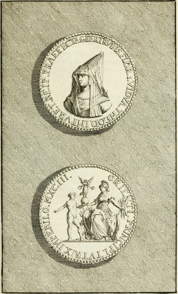An illustration from Lud. Smids. M.D. Emblemata heroica, of, De medalische sinnebeelden der ses en dertigh graaven van Holland : met konstplaaten vercierd, 1712, leaf 46