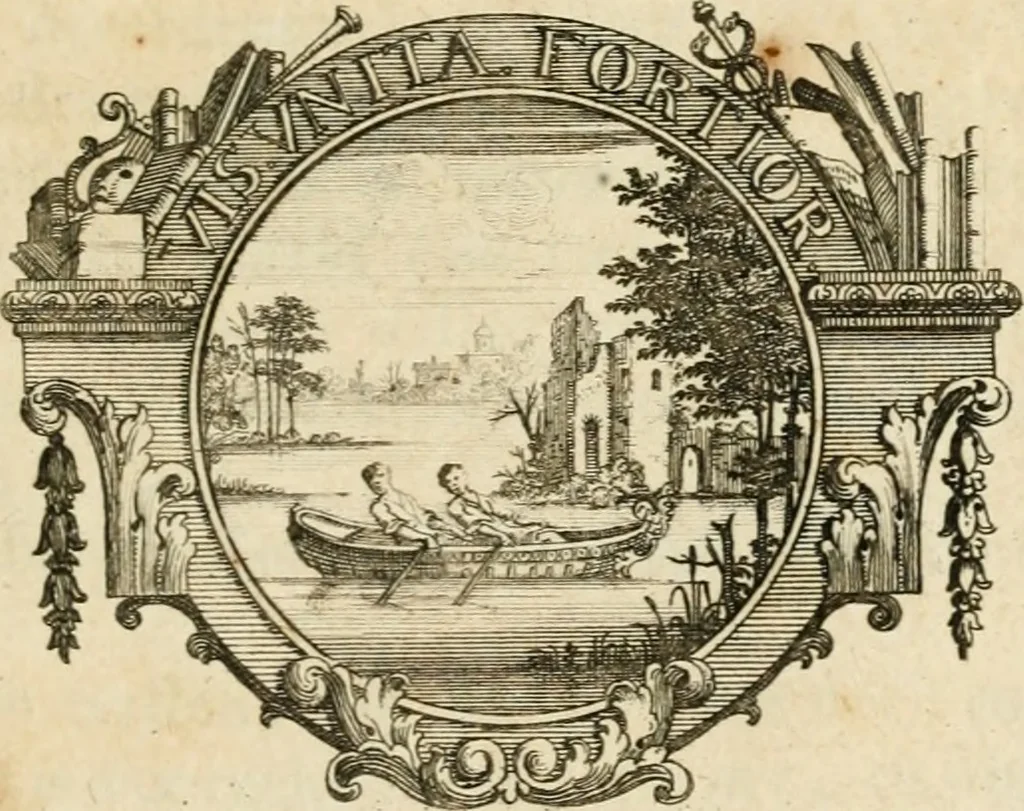 An illustration from Lud. Smids. M.D. Emblemata heroica, of, De medalische sinnebeelden der ses en dertigh graaven van Holland : met konstplaaten vercierd, 1712, leaf 8