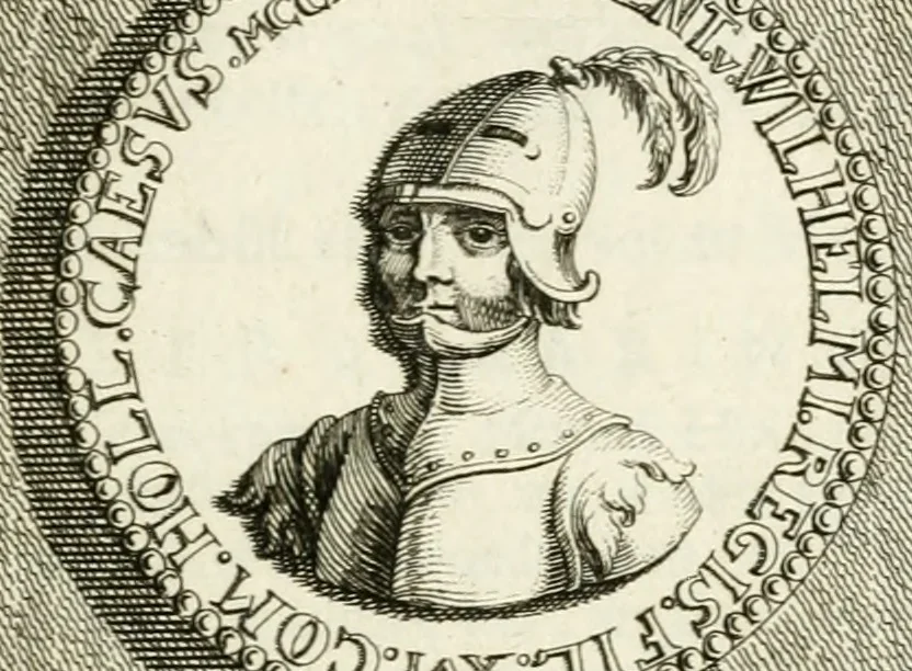 An illustration from Lud. Smids. M.D. Emblemata heroica, of, De medalische sinnebeelden der ses en dertigh graaven van Holland : met konstplaaten vercierd, 1712, leaf 94