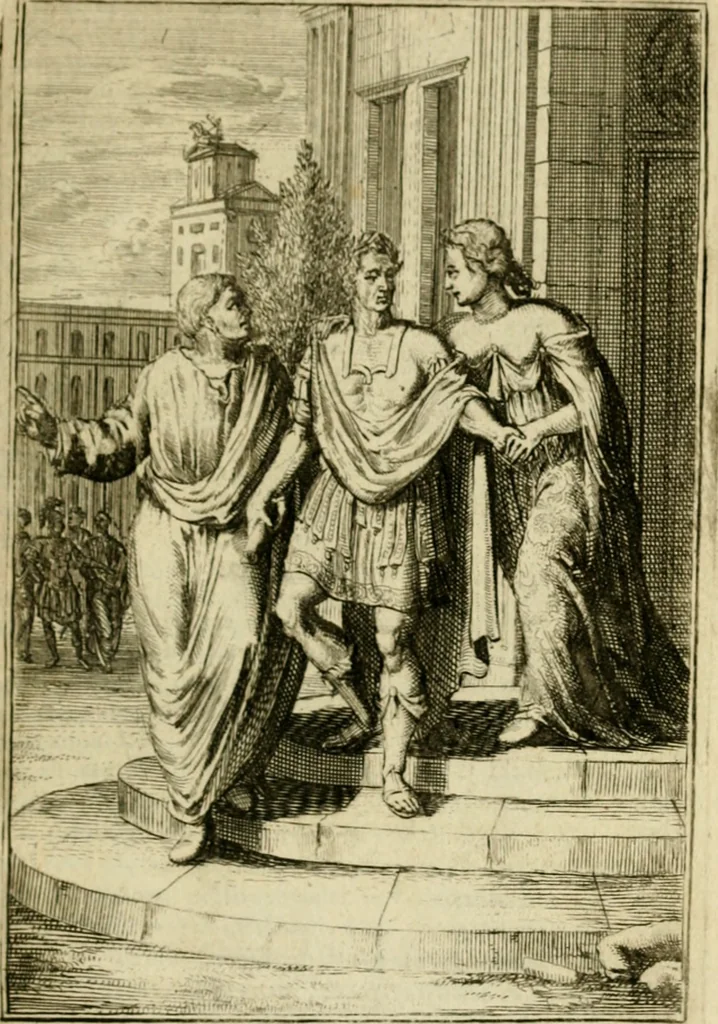An illustration from Lud. Smids Tooneel van staat der Roomsche keiseren : neevens deeser groot muntekabinet, 1694, leaf 14