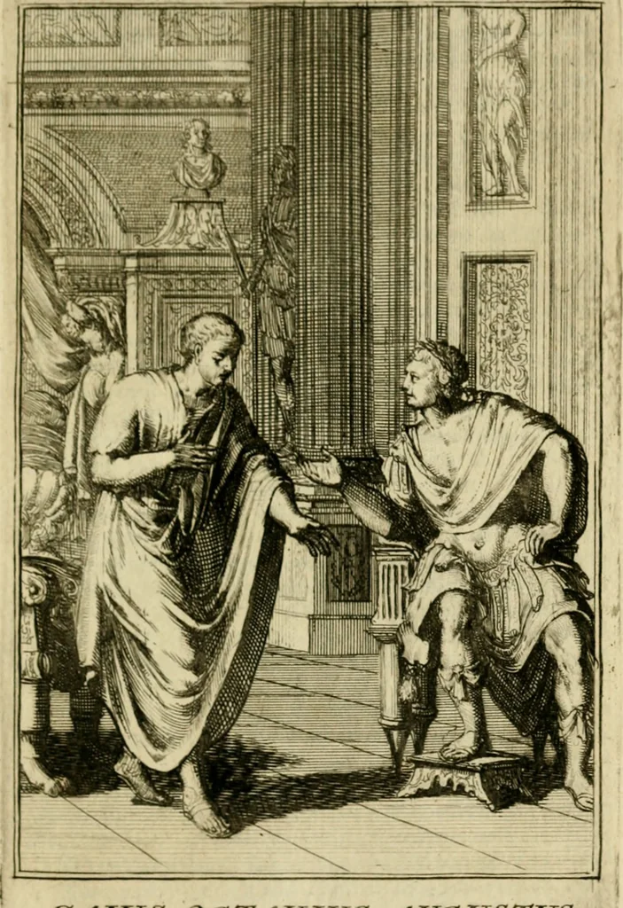 An illustration from Lud. Smids Tooneel van staat der Roomsche keiseren : neevens deeser groot muntekabinet, 1694, leaf 18