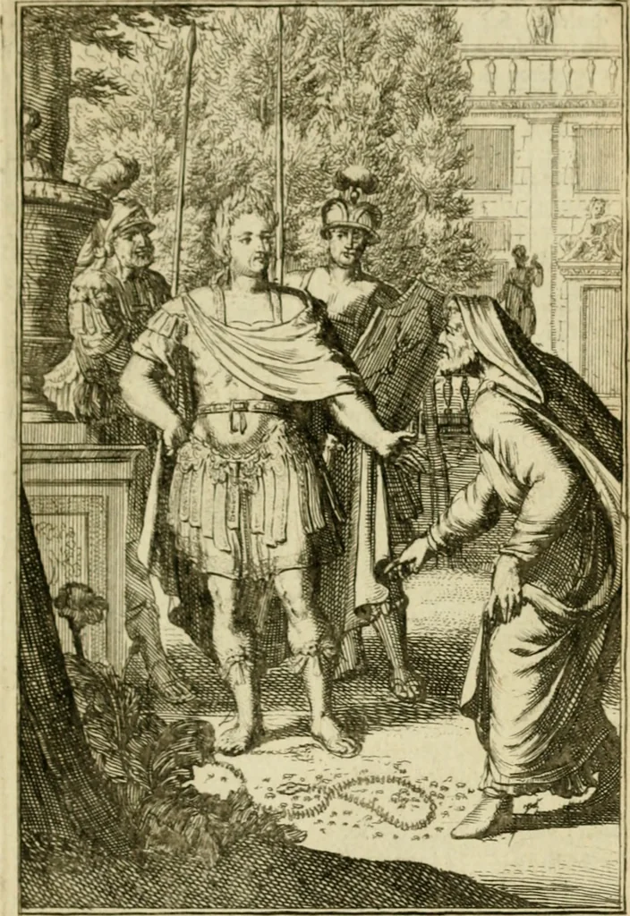 An illustration from Lud. Smids Tooneel van staat der Roomsche keiseren : neevens deeser groot muntekabinet, 1694, leaf 22