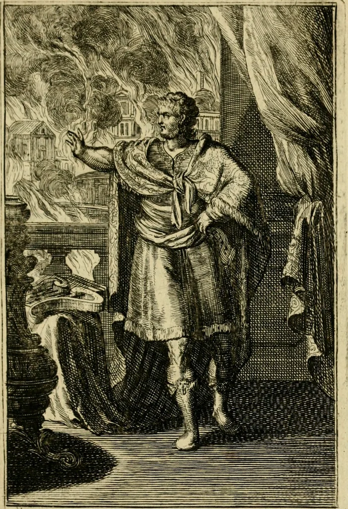 An illustration from Lud. Smids Tooneel van staat der Roomsche keiseren : neevens deeser groot muntekabinet, 1694, leaf 34