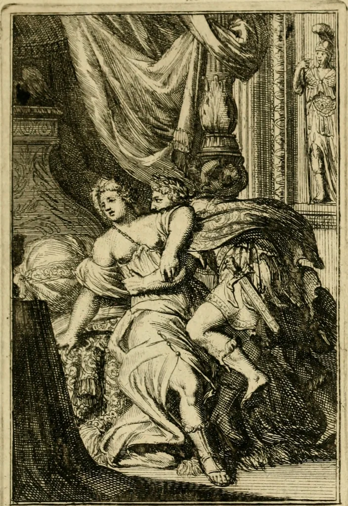 An illustration from Lud. Smids Tooneel van staat der Roomsche keiseren : neevens deeser groot muntekabinet, 1694, leaf 58