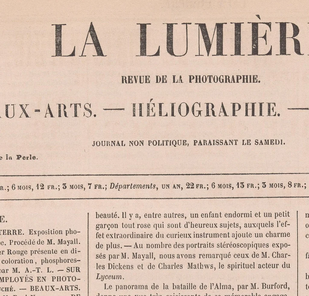An illustration from La Lumière : revue de la photographie, beaux-arts, heliographie, sciences, 1851, leaf 37